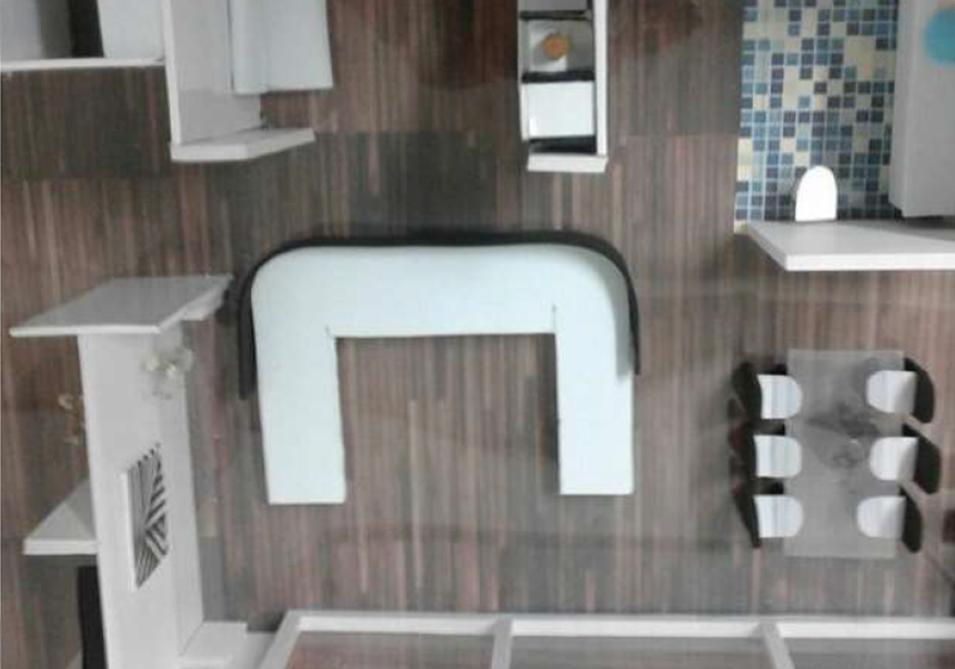 Maqueta, zona social