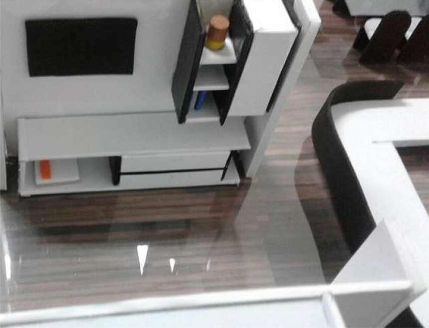 Maqueta, zona de estar